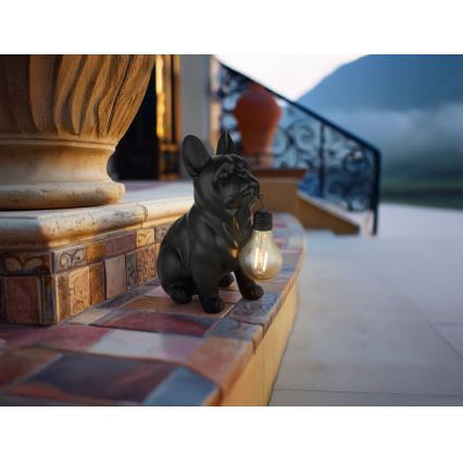 Globo - Lampe solaire LED/3V IP44 300 mAh chien noir