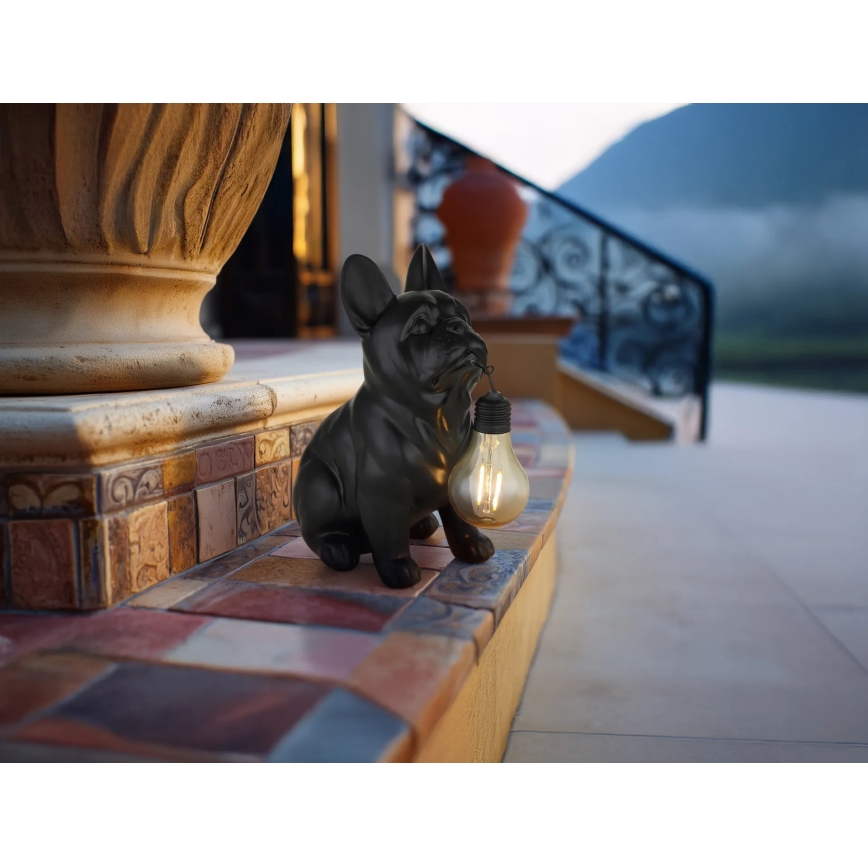 Globo - Lampe solaire LED/3V IP44 300 mAh chien noir
