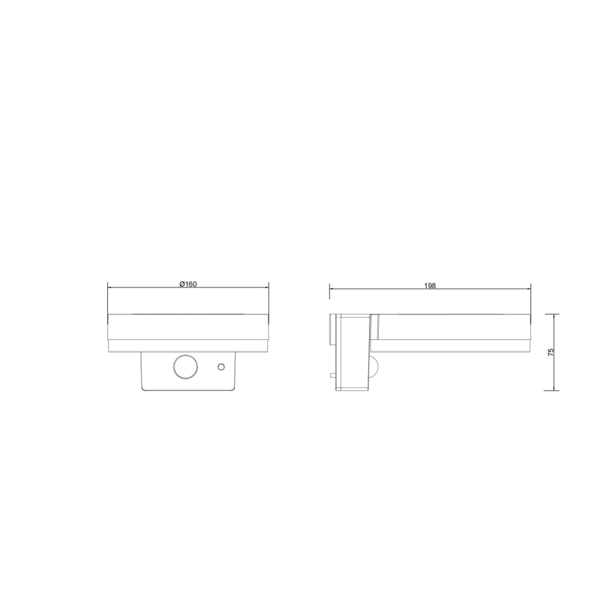 Globo - Éclairage solaire avec détecteur LED/6W/3,7V IP44