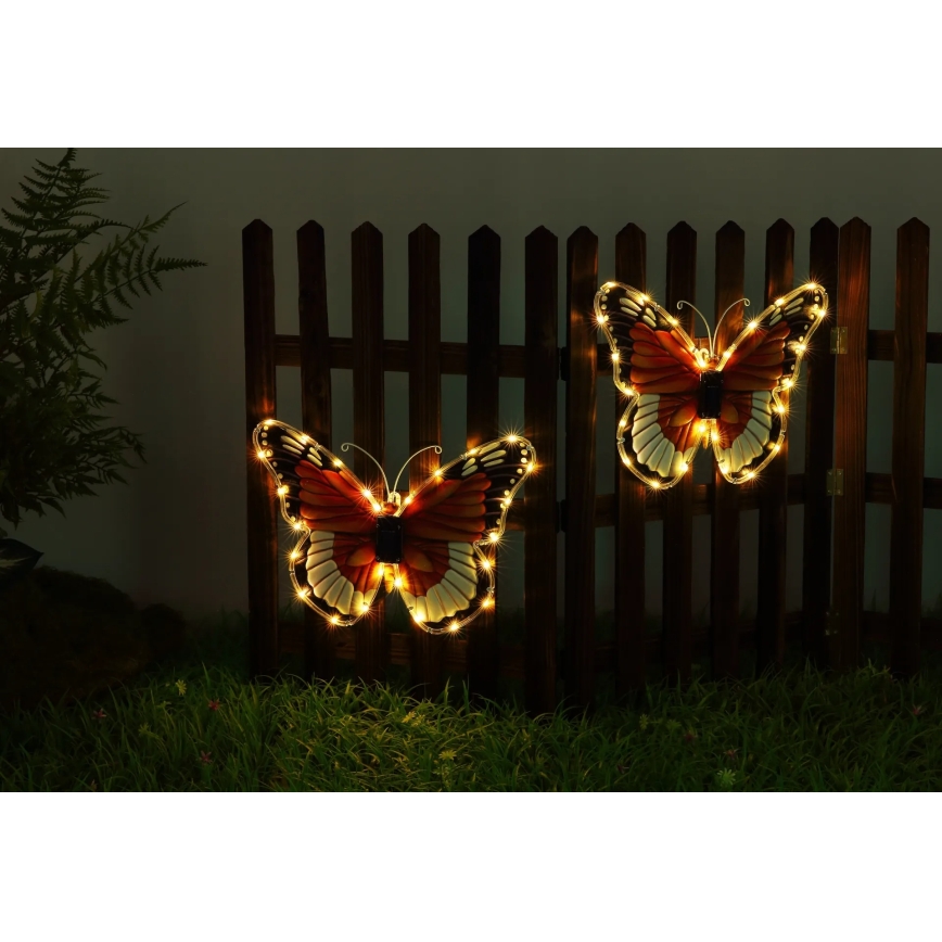 Globo - Luminaire solaire LED 3V IP44 200 mAh motif papillon