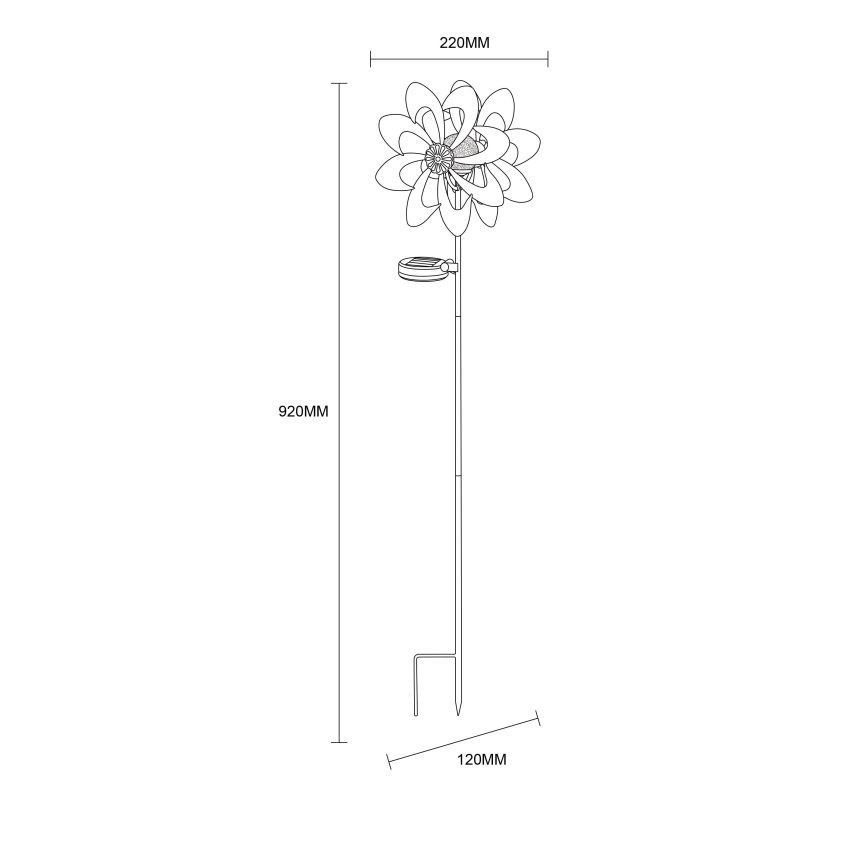Globo - Décoration solaire LED/0,06W/3,2V IP44