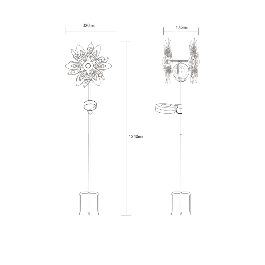 Globo - Décoration solaire LED/0,02W/3V IP44