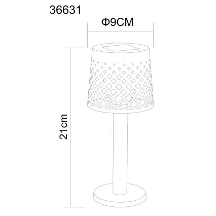 Globo - Lampe solaire LED/0,06W/3,2V 3000K IP44 noir