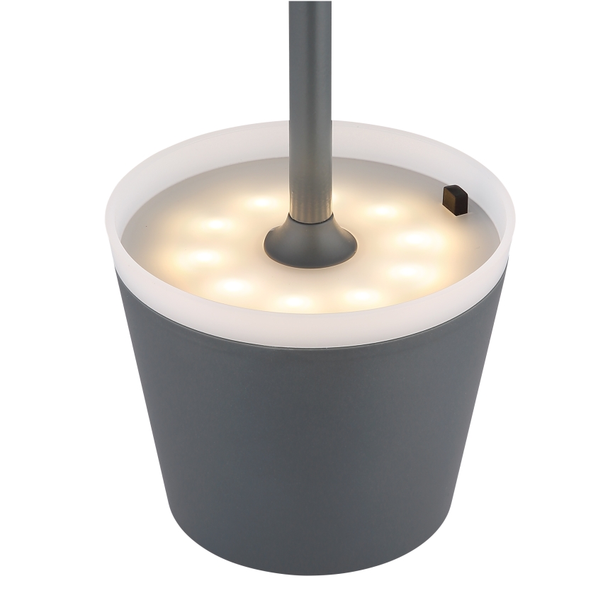 Globo - Lampe solaire LED/0,6W/3V 3000K IP44 anthracite