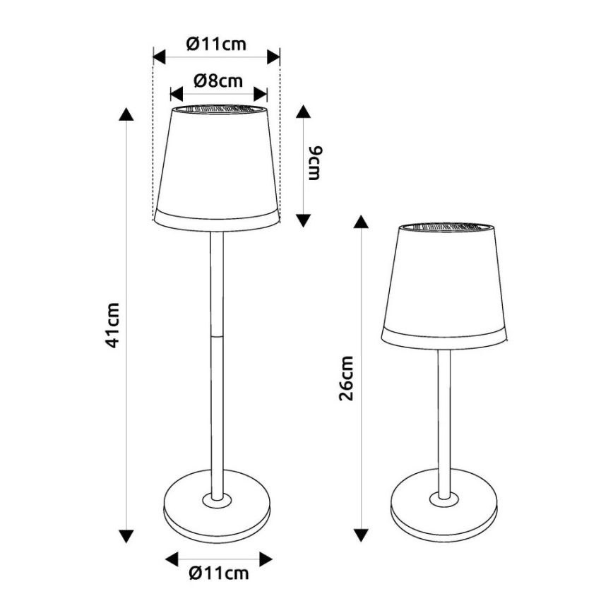 Globo - Lampe solaire LED/0,6W/3V 3000K IP44 doré