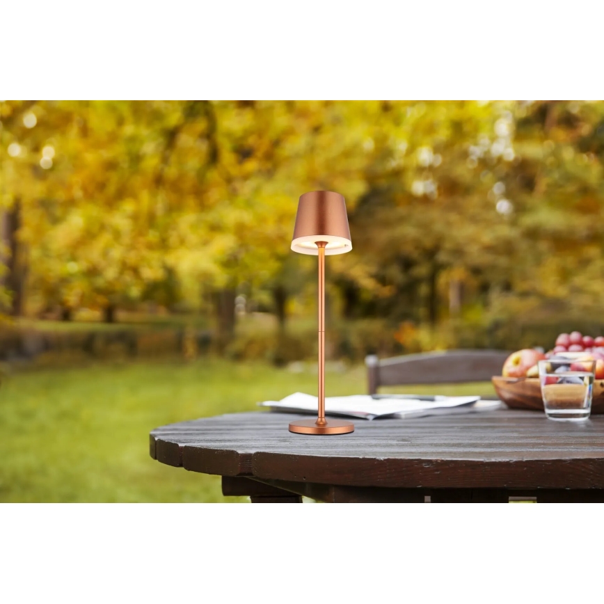 Globo - Lampe solaire LED/0,6W/3V 3000K IP44 cuivre