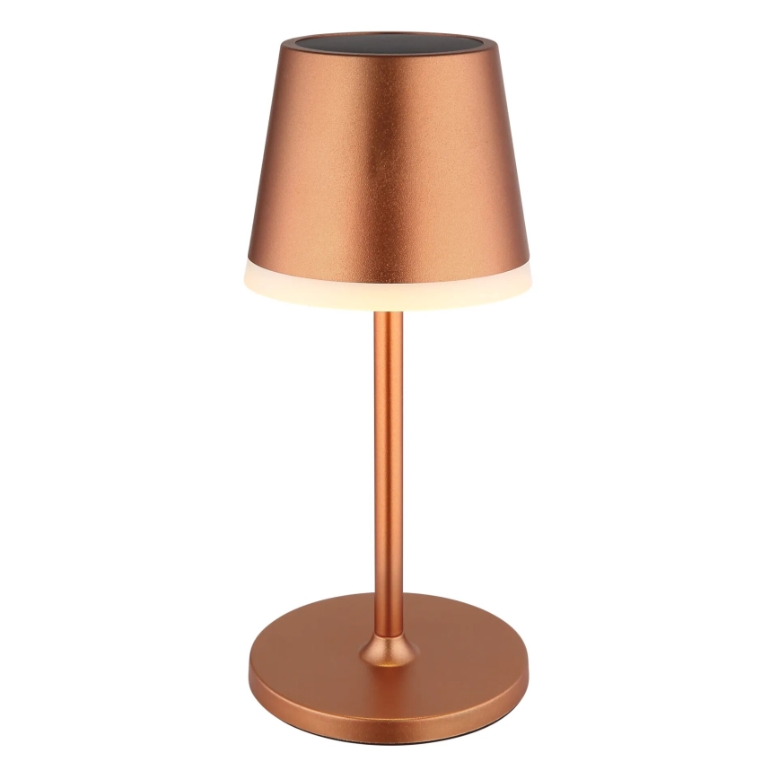 Globo - Lampe solaire LED/0,6W/3V 3000K IP44 cuivre