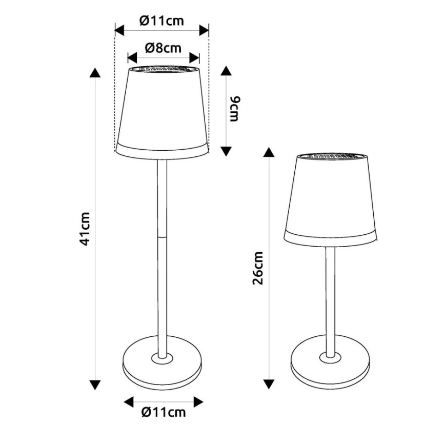 Globo - Lampe solaire LED/0,6W/3V 3000K IP44 cuivre