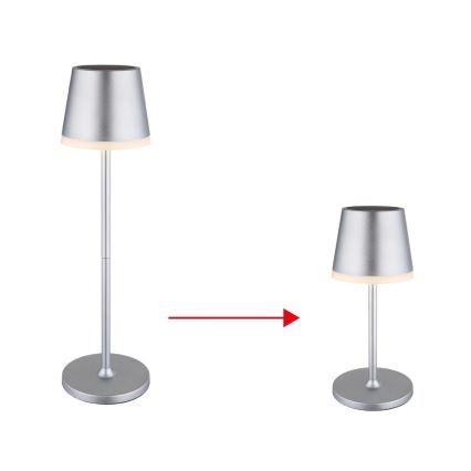 Globo - Lampe solaire LED/0,6W/3V 3000K IP44 chrome mat