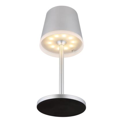 Globo - Lampe solaire LED/0,6W/3V 3000K IP44 chrome mat
