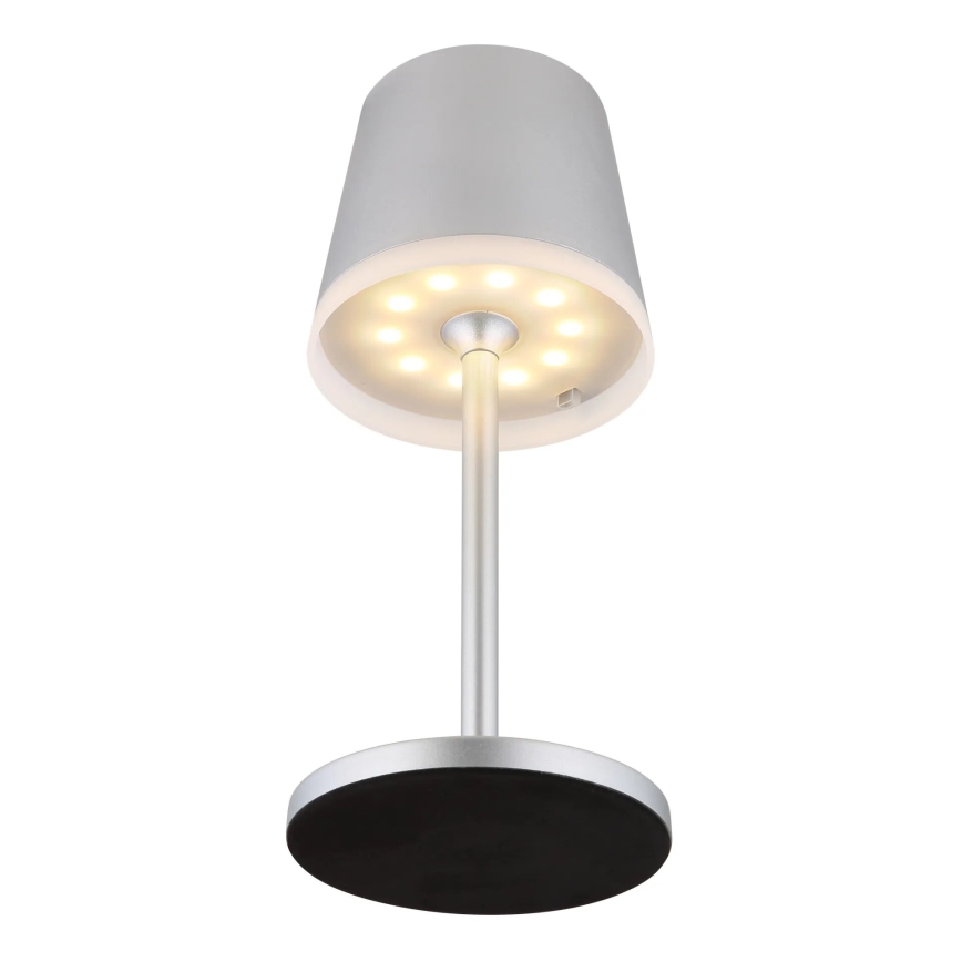 Globo - Lampe solaire LED/0,6W/3V 3000K IP44 chrome mat