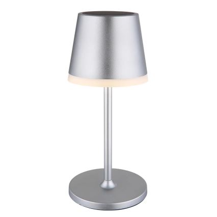Globo - Lampe solaire LED/0,6W/3V 3000K IP44 chrome mat