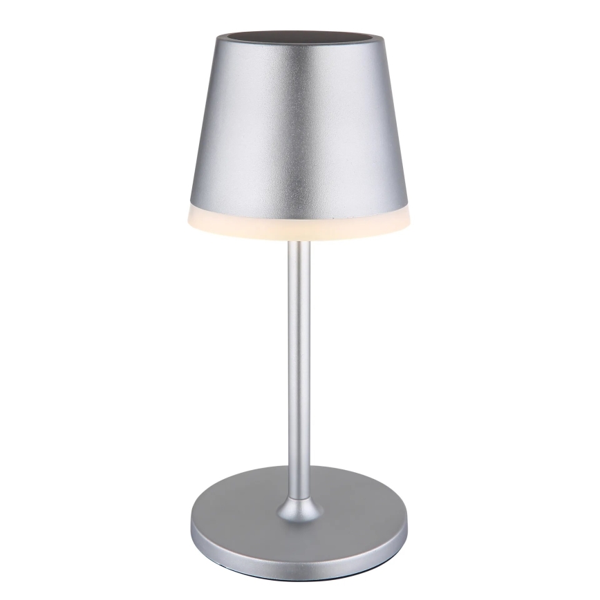 Globo - Lampe solaire LED/0,6W/3V 3000K IP44 chrome mat