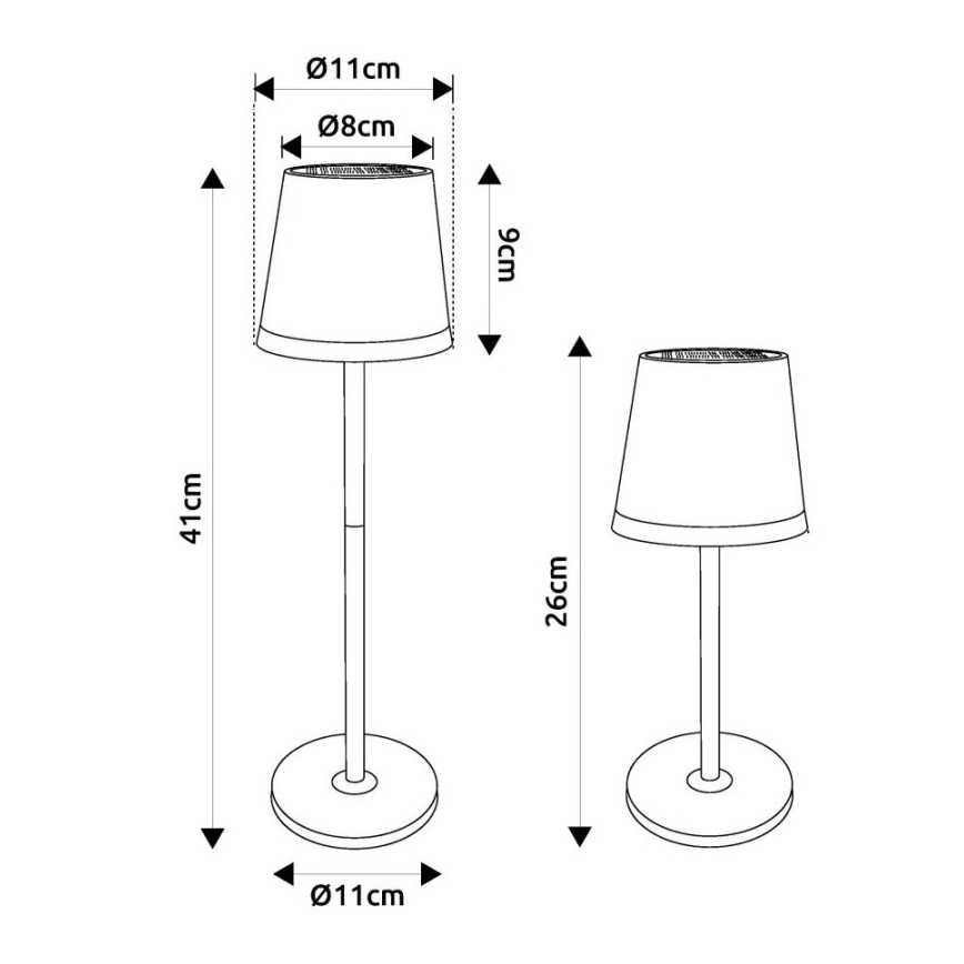 Globo - Lampe solaire LED/0,6W/3V 3000K IP44 chrome mat
