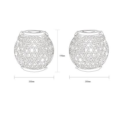 Globo - Lampe solaire LED/0,02W/3V IP44
