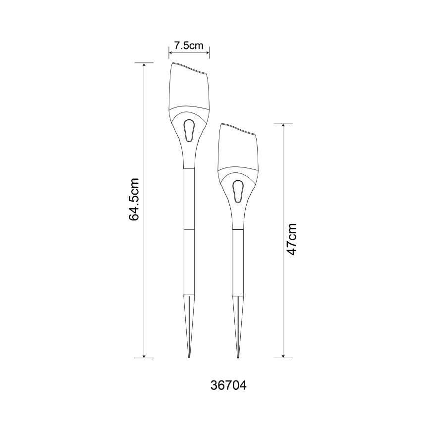 Globo - Lampe solaire LED/2,4W/3V 1600K IP44