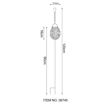 Globo - Lampe solaire 3en1 LED/0,06W/3,2V 3000K IP44