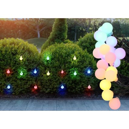 Globo - Guirlande solaire LED 20 LED / 1,2 V IP44 300 mAh 5,8 m
