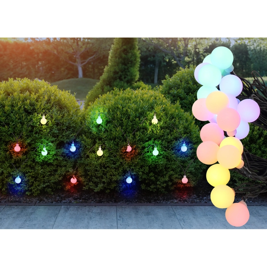 Globo - Guirlande solaire LED 20 LED / 1,2 V IP44 300 mAh 5,8 m