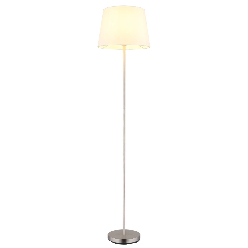 Globo - Lampadaire 1xE27/40W/230V blanc/chrome mat