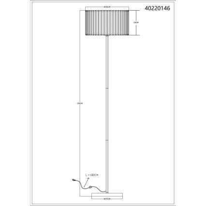 Globo - Lampadaire 1xE27/60W/230V