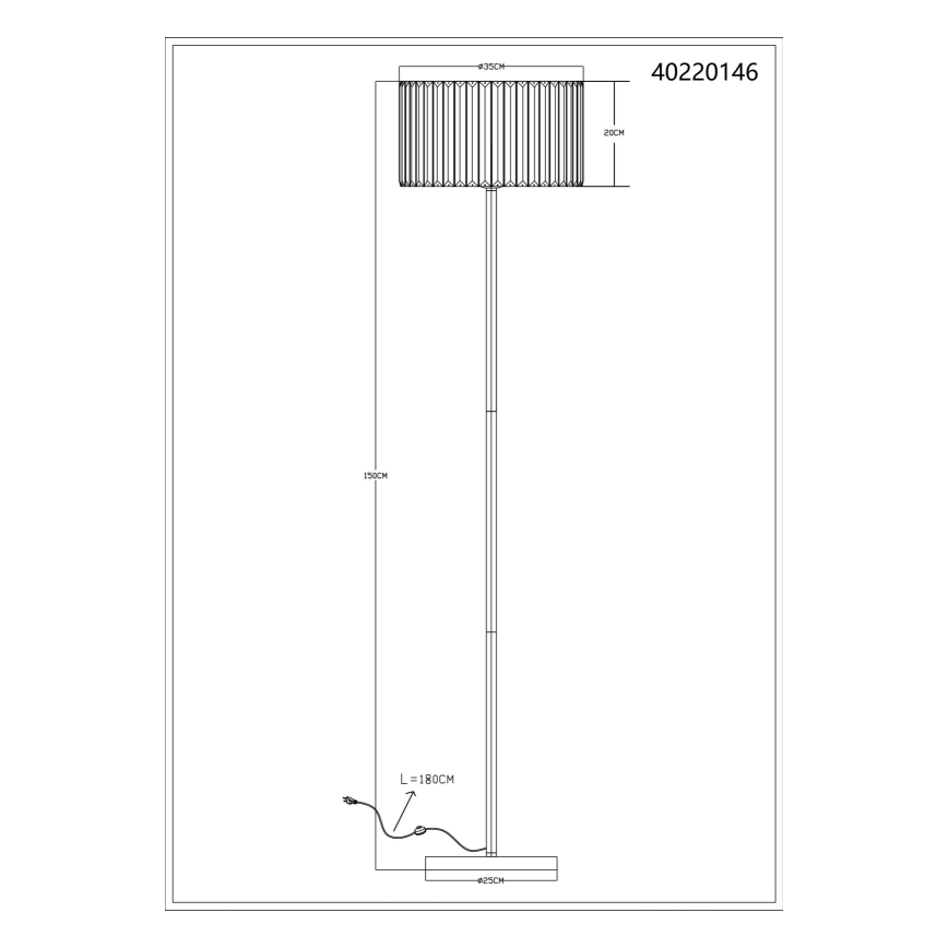Globo - Lampadaire 1xE27/60W/230V