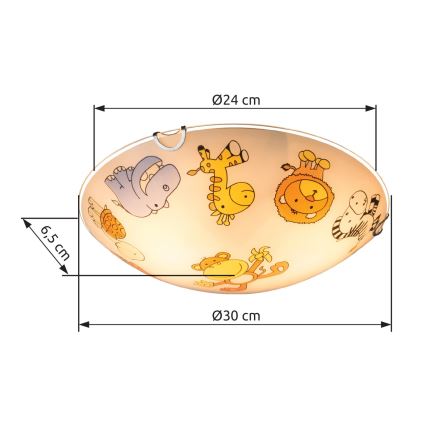 Globo - Plafonnier enfant 2xE27/60W/230V