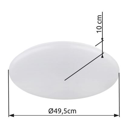 Globo - Plafonnier LED/24W/230V d. 49,5 cm blanc