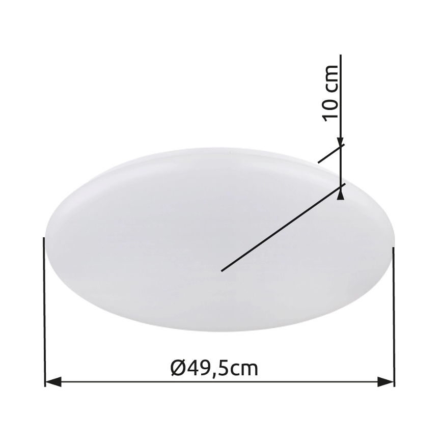 Globo - Plafonnier LED/24W/230V d. 49,5 cm blanc
