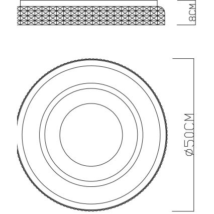 Globo - Plafonnier à intensité variable LED/52W/230V 2700-6000K + télécommande