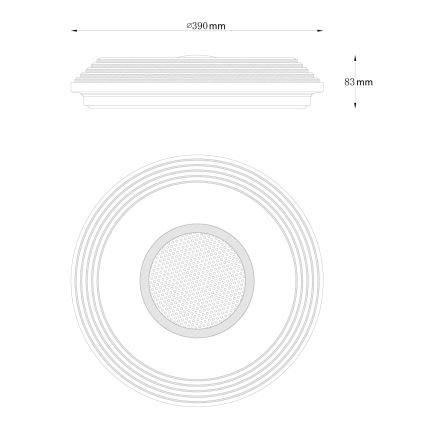 Globo - Plafonnier à intensité variable LED LED/24W/230V 2700-6500K + télécommande