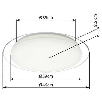 Globo - Plafonnier à intensité variable LED/30W/230V 3000-6500K + télécommande