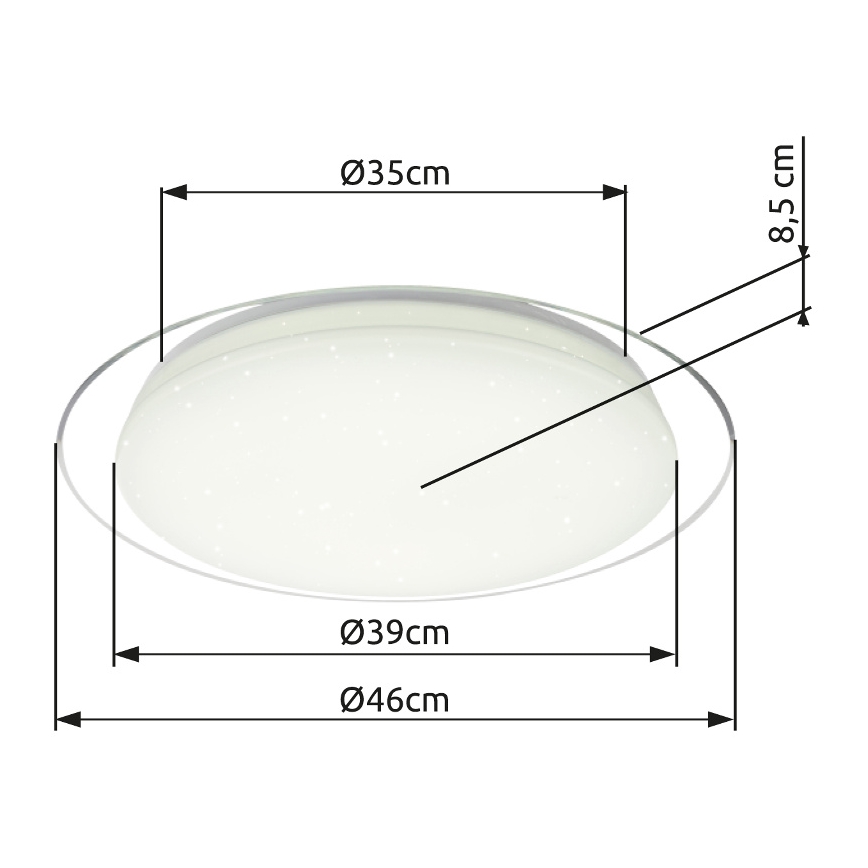 Globo - Plafonnier à intensité variable LED/30W/230V 3000-6500K + télécommande