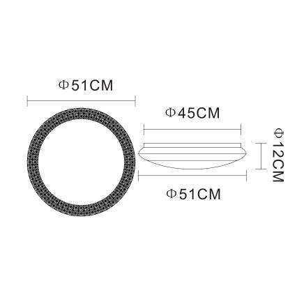 Globo - Plafonnier à intensité variable LED LED/40W/230V 3000-6000K + télécommande