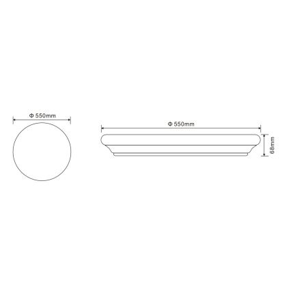 Globo - Plafonnier avec télécommande LED/60W/230V