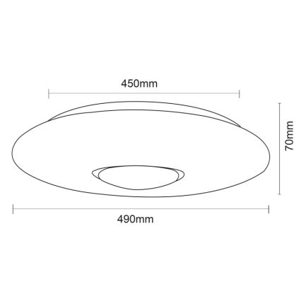 Globo - Plafonier RGBW à intensité variable LED/40W/230V 3000-6500K + télécommande