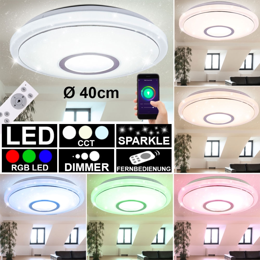 Globo - Plafonier RGBW à intensité variable LED/16W/230V 2700-6500K WiFi Tuya + télécommande