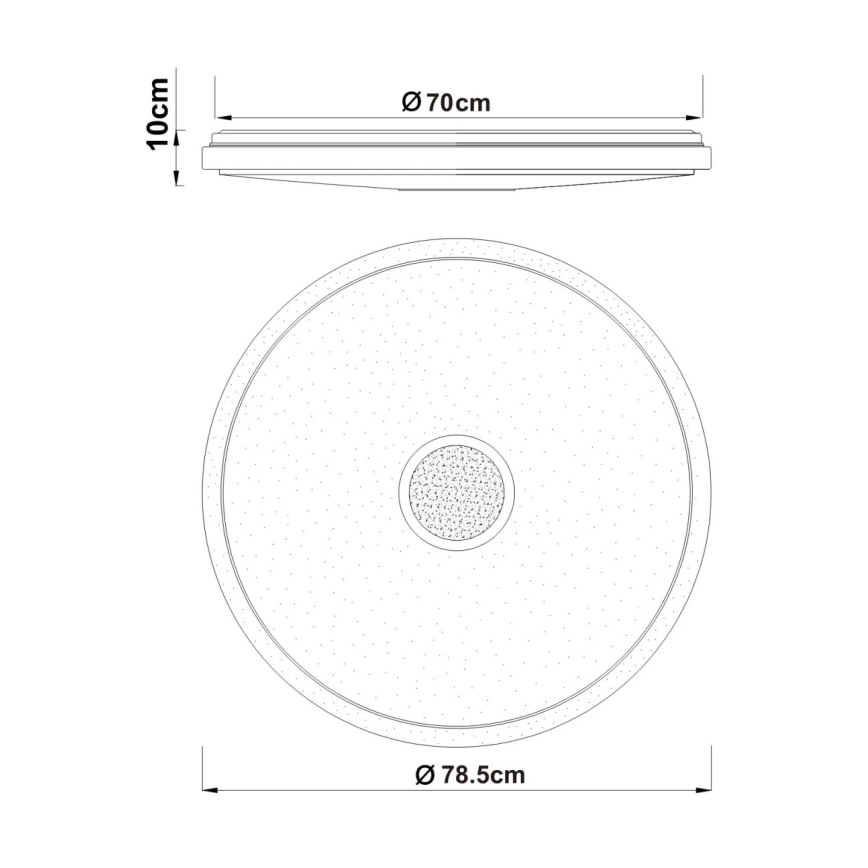 Globo - Plafonnier LED dimmable LED/80W/230V 2700-6500K Ø 78,5 cm + télécommande