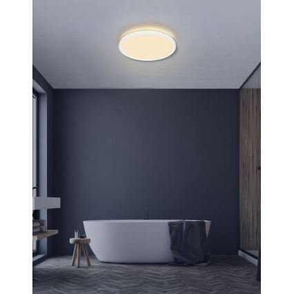 Globo - Plafonnier à intensité variable LED salle de bain LED/24W/230V d. 42 cm IP44 blanc