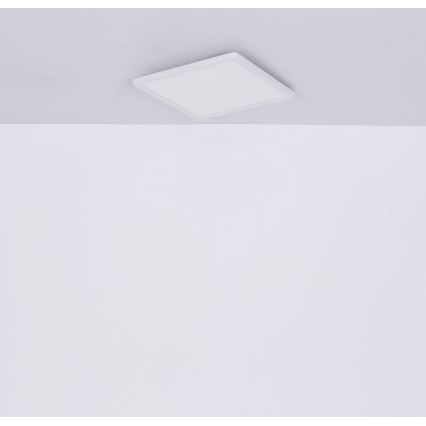 Globo - Plafonnier à intensité variable LED salle de bain LED/18W/230V 29,4x29,4 cm IP44 blanc