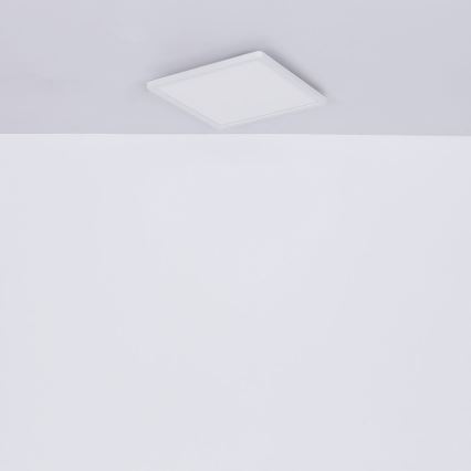 Globo - Plafonnier à intensité variable salle de bain LED/24W/230V 42x42 cm IP44 blanc