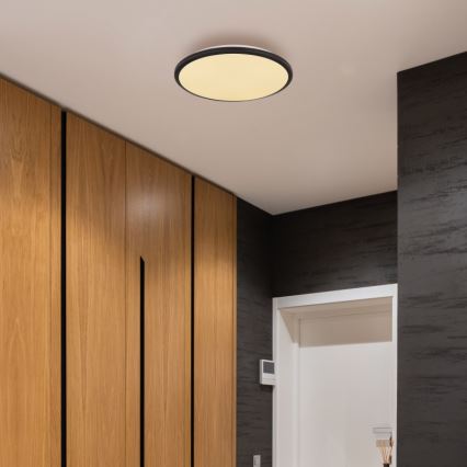 Globo - Plafonnier LED/18W/230V 3000K d. 35 cm noir