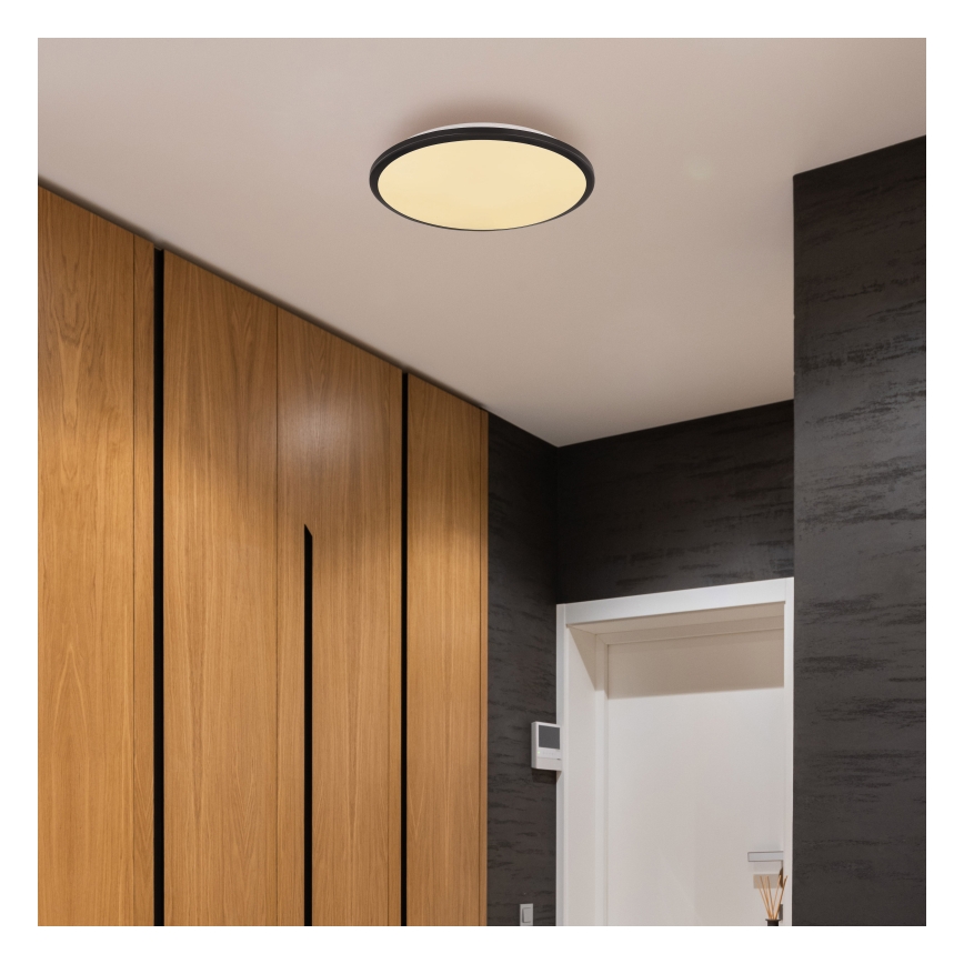 Globo - Plafonnier LED/18W/230V 3000K d. 35 cm noir