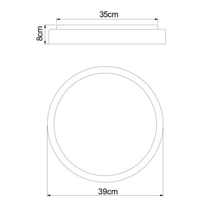 Globo - Plafonnier à intensité variable LED/18W/230V + télécommande