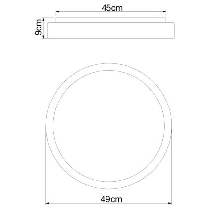 Globo - Plafonnier à intensité variable LED/24W/230V + télécommande