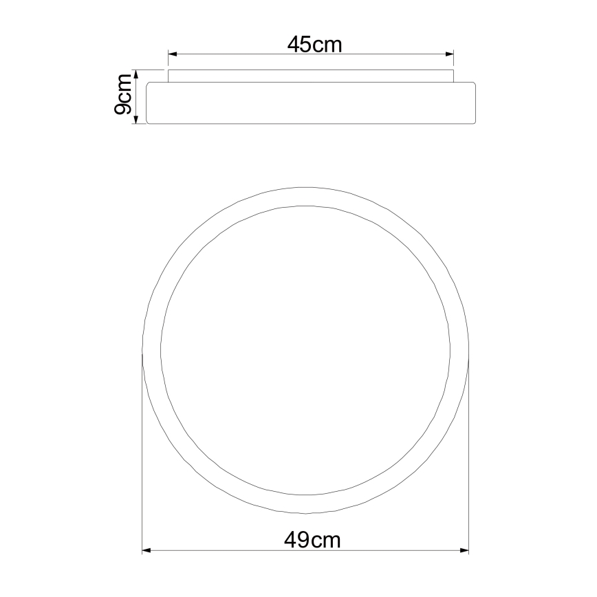 Globo - Plafonnier à intensité variable LED/24W/230V + télécommande