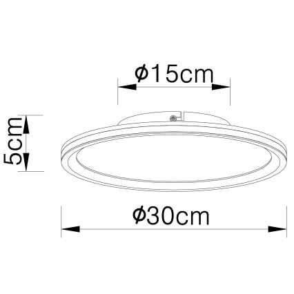 Globo - Plafonnier LED LED/30W/230V d. 30 cm