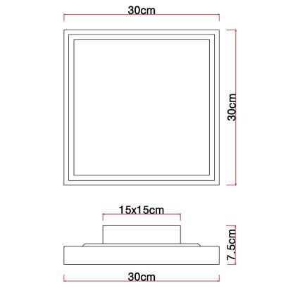 Globo - Plafonnier LED/12W/230V 2700/4500/6500K 30x30 cm