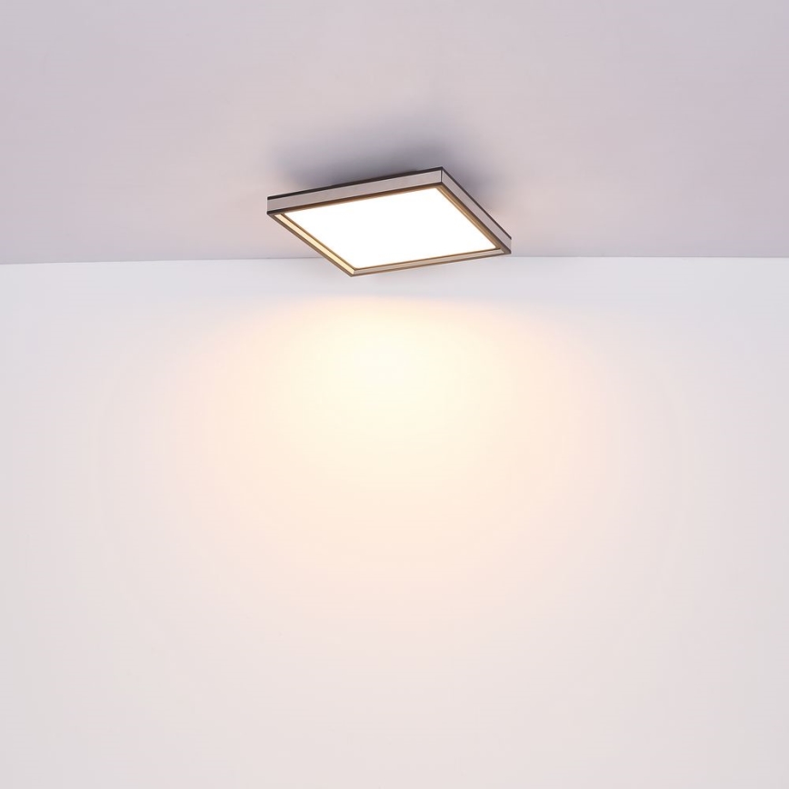 Globo - Plafonnier LED LED/12W/230V 30x30 cm noir/blanc