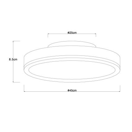 Globo - Plafonnier LED dimmable LED/24W/230V 2700-6500K Ø 45 cm + télécommande
